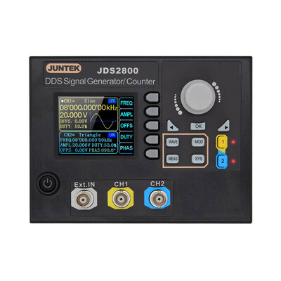 

JUNTEK Signal Generator Digital Control Dual-channel DDS Function Arbitrary Signal Generator Frequency Meter 60MHz 266MSas
