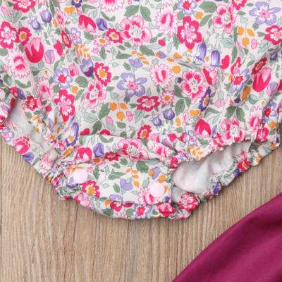 

Princess Baby Toddler Girl Skirt Romper Outfit Floral Flower Kids Dress Set NEW