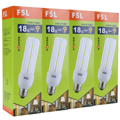 

Jingdong Supermarket] Foshan lighting T4 energy-saving lamps 3U-18W-E27 on 4 sets