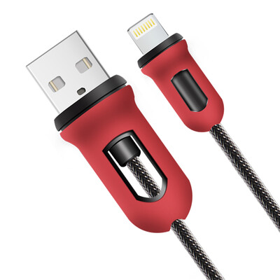 

Snowkids MFi аутентификация 1,2 м Apple, 7/6 / 5s красный и черная линия передачи данных телефона зарядного устройство кабель серия брони красной и черная линия электропередачи поддержка iPhone5 / 6s / 7P / SE