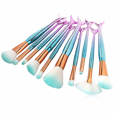 

Outdoor Makeup Brushes Set Mermaid Makeup Brush Cosmetic Brushes Eyeshadow Eyeliner Blush Brushes