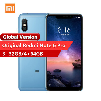 

Global Version Xiaomi Redmi Note 6 Pro Face ID Mobile Phone 4GB 64GB 626inch Full Screen 20MP Snapdragon 636 Octa Core 4000mAh OT