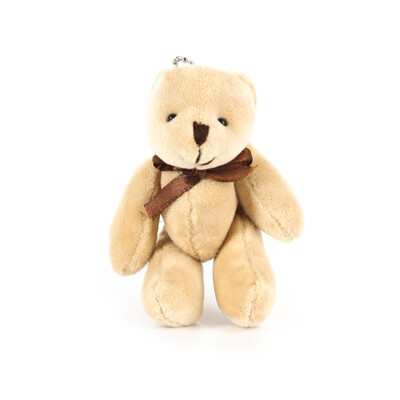 

1pcs Cute Soft Plush Stuffed Mini Brown Ribbon Teddy Bear Toys Doll for Bouquet