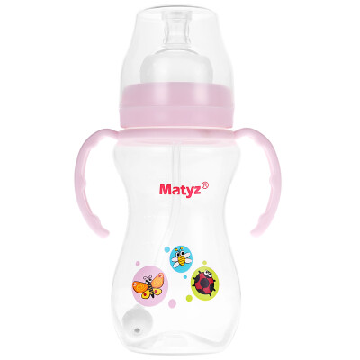 

【Jingdong Supermarket】 Mei Tai Zi Matyz wide caliber PP automatic bottle baby bottle 260ML MZ-0614 pink