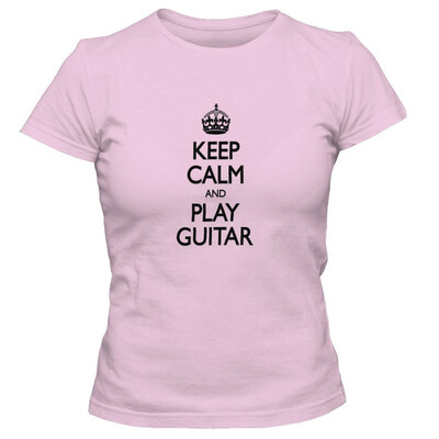 

ShirtLoco Womens Keep Calm And Play Guitar T-Shirt