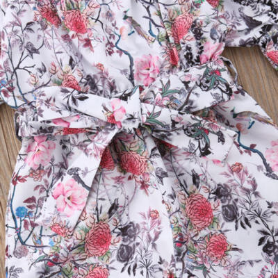 

US Toddler Kids Baby Girl Jumpsuit Bodysuit Romper Playsuit Floral Outfits 6M-5Y
