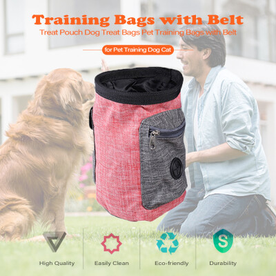 

Treat Pouch Dog Treat Bags Pet Training Bags with Belt Waterproof for Pet Training Dog Cat Food Toy