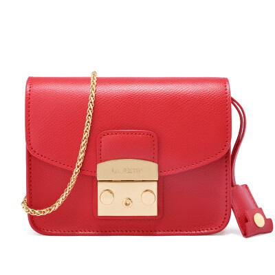 

La Festin La Festin 618630 ​​new Messenger bag female square bag shoulder bag leather chain bag Anna red