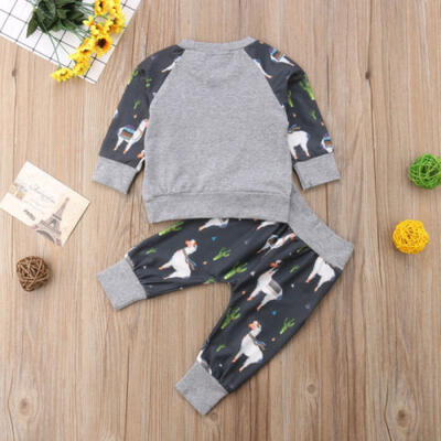 

Toddler Newborn Baby Boy Clothes Christmas Alpaca Sweater Tops Pants Outfits