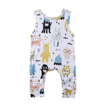 

Newborn Baby Boys Girls Cartoon Romper Jumpsuit Playsuit Outfits Clothes Summer