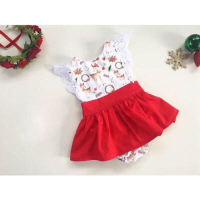 

AU Christmas Newborn Infant Babys Girls Clothes Romper Bodysuit Jumpsuit Outfits