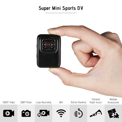 

R3 1080P HD Mini Sports DV Action Camera Camcorder Car DVR Video Recorder with Night Vision Mounting Set