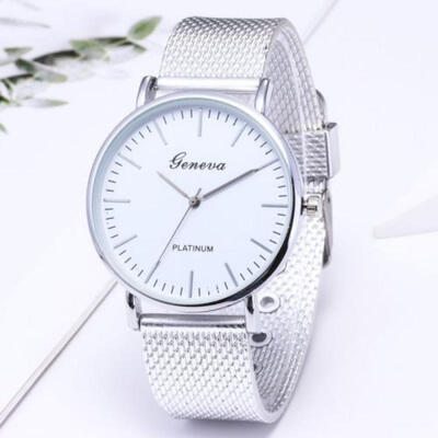 

2018 Women Ladies Watches Stainless Steel Silver Dial Analog Quartz Wristwatch