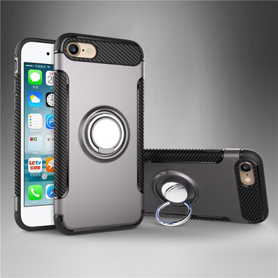 

Fivice iphone 78 case PC metal ring shell magnetic car bracket TPU phone case