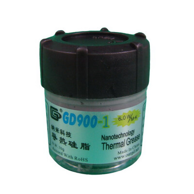 

GD Brand GD900-1 Heat Sink Compound Thermal Grease Paste Silicone Containing Silver Gray Net Weight 30 Grams 60WM-K Bottle CN30