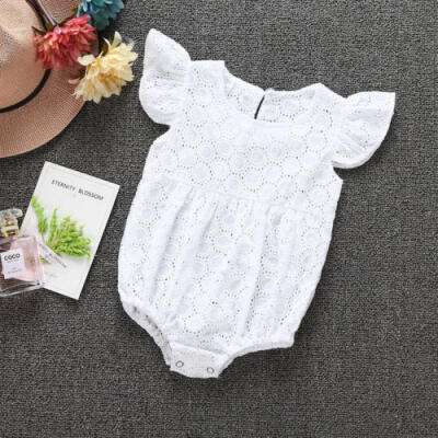 

AU Stock Newborn Baby Girl Lace Romper Jumpsuit Bodysuit Outfits Sunsuit Clothes