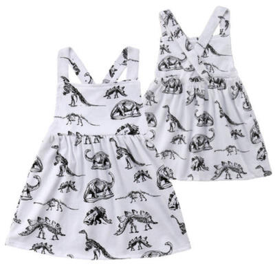 

Dinosaur Newborn Kids Baby Girls Cotton Sleeveless Dress Sundress Summer Clothes