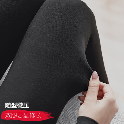 

Pierre Cardin leggings female 1800D thick apple hip racing velvet leg repair one step warm step with socks female black