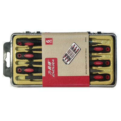 

Enduratools E9100 two-color plastic handle medium tooth file 6 &quot