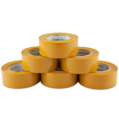 

GuangBo 6 package 48mm 150y meters yellow sealing tape tape office supplies FX-74