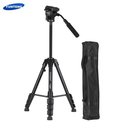 

YUNTENG VCT-691 Professional Portable Aluminum Alloy Video Tripod 4-Section Camera Tripod with Fluid Pan & Tilt Head for Canon Nik