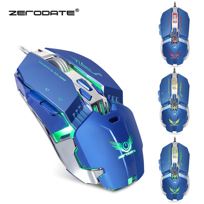 

ZERODATE X800 Wired Gaming Mouse with LED Light 3200DPI Adjustable Weight