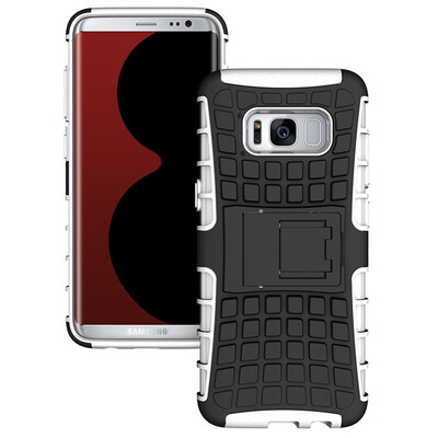 

Fivice Samsung S8 Case TPU anti-fall tire pattern back clip bracket phone case