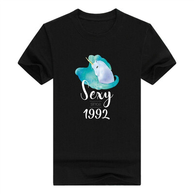 

26th Birthday Gift Unicorn Tshirt Sexy Since 1992 Tee