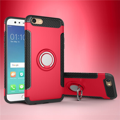 

Fivice OPPO F3A77 case PC metal ring shell magnetic car bracket TPU phone case
