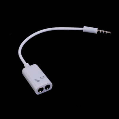 

3.5mm Headphone Microphone Stereo Audio Splitter Adapter Cable White