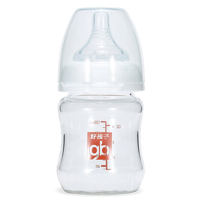 

gb Стеклянный детский рожок 120ml (розовый)
