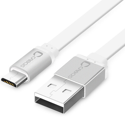 

Ferguson cabos F00402 Andrews smartphone data cable microusb charger line general data flat line 2M silver head white line