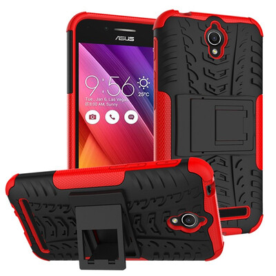 

Fivice Asus Zenfone Go ZC451TG Case TPU anti-fall tire pattern back clip bracket phone case