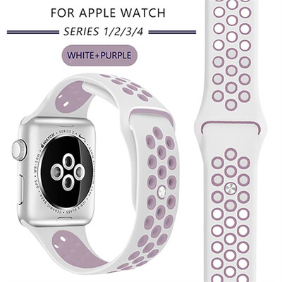 

Kebbit Sport Silicone Band for Apple Watch Series 4 3 2 1 38mm 42MM 40mm 44MM Replacement Watch Strap iWatch Band