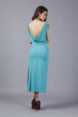 

Buenos Ninos Sexy Backless Nightclub Dress Women's Sleeveless Long Dress Party