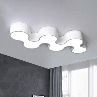 

Baycheer HL488772 Wavy Line White Minimalist Strip Led Ceiling Light