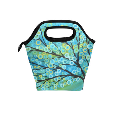 

Blue Dot Tree Lunch Bag Tote Bag Travel Picnic Organizer Lunch Holder Handbags Lunch Bag Box