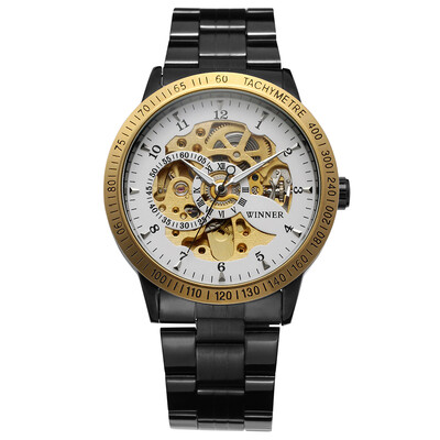

Winner 8085 Men Fashion Automatic Mechanical Business Wrist Watch Luxury Fashion Military Watch Men Skeleton Dial Stainless Steel
