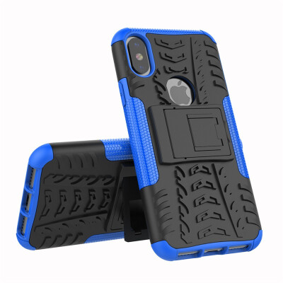 

Fivice iPhone XXS Case TPU anti-fall tire pattern back clip bracket phone case