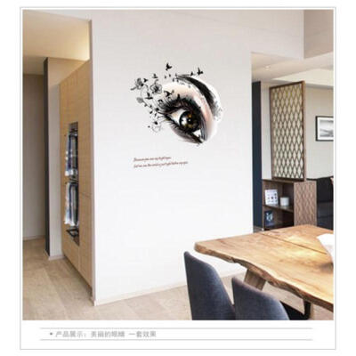 

DIY Women Lady Big Eye Eyelashes Wall Stickers Home Room Decor Mural Decal Art
