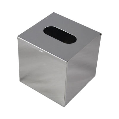 

UpperX Stainless Steel Handkerchief Dispenser Cosmetic Towel Tissue box - Silver