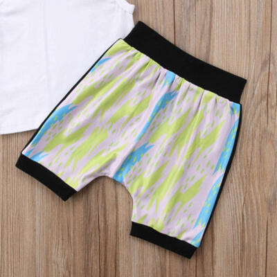 

US Toddler Kids Baby Boys Sleeveless Tops T-shirt Long Pants Outfits Clothes