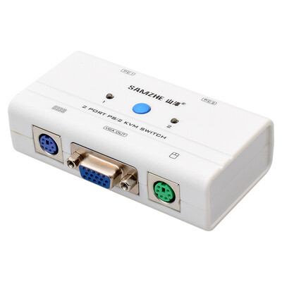 

Shanze (SAMZHE) SZ-211B 2 KVM-переключатель вручную порт USB 2.0 интерфейс мыши клавиатуры KVM-переключатель монитор VGA совместно с исходной линией