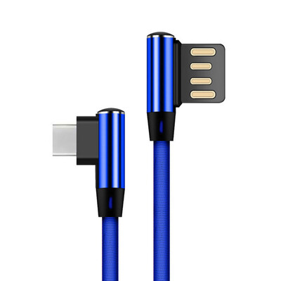 

L Type Type-C Data Cable TPE Fabric Braided Fast Charge Stable Data Transmission Charging Cable for Samsung Galaxy S9 S8 Note 8 LG
