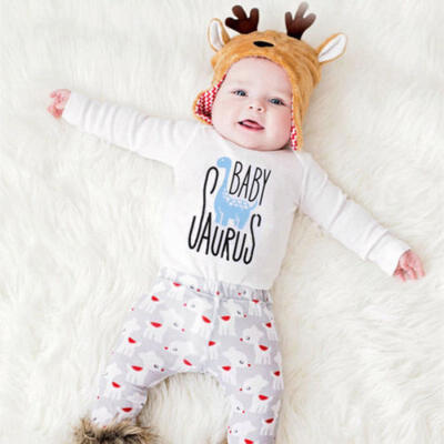 

USA Infant Kids Baby Girl Boy Dinosaur Romper Bodysuit Playsuit Outfits Clothes