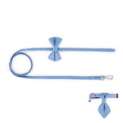 

Cloth Art Cat Dog Pet Collar with Matching Leash Lovely Hauling Cable Collar Leads Collars Traction Belt Suit