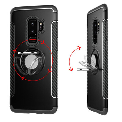 

Fivice Samsung Galaxy S9 plus case PC metal ring shell magnetic car bracket TPU phone case