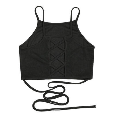 

Sexy Womens Bandage Crop Tops Ladies Sleeveless Fitted Tank Tee Blouses Shirts