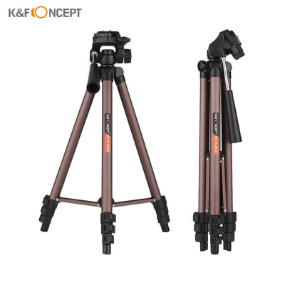 

K&F CONCEPT 49-Inch Travel Camera Tripod Lightweight & Compact Aluminum Alloy Folding Tripod Stand with 360° Panorama 3-way Head Q
