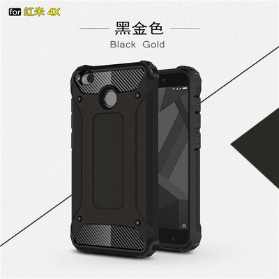 

Fivice Xiaomi Redmi 4X case Luxury Silicone Diamond Armor PC Hard Shell Phone Case